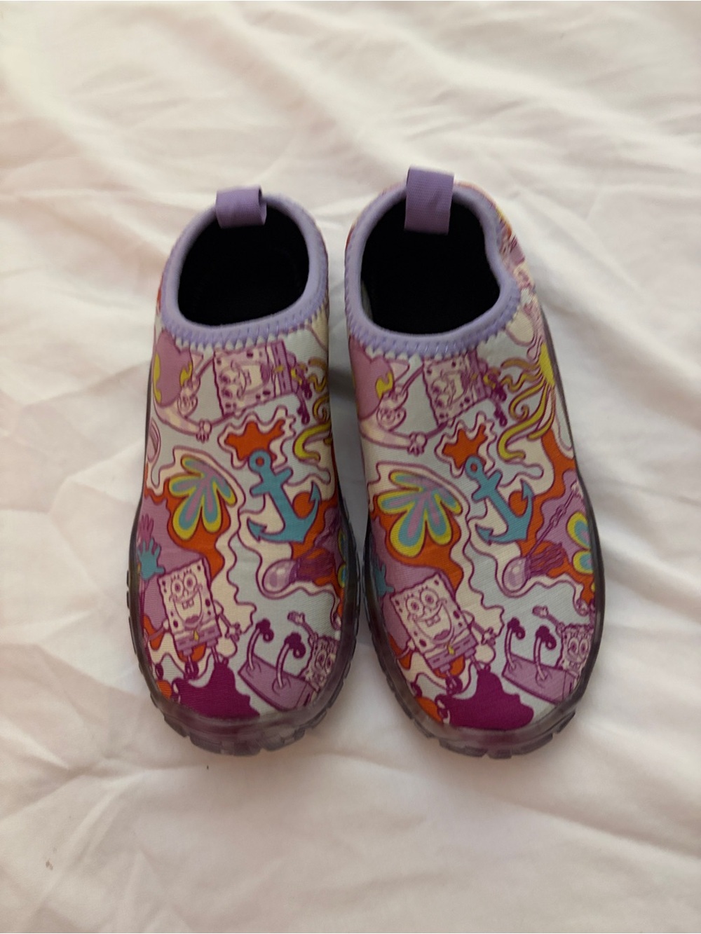 Nickelodeon Purple SpongeBob Pattern Water Shoes